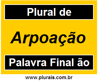 Plural de Arpoação