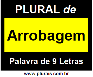 Plural de Arrobagem