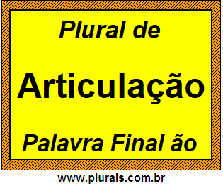 Plural de Articulação