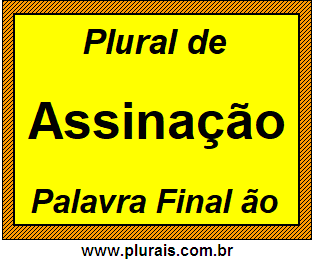 Plural de Assinação