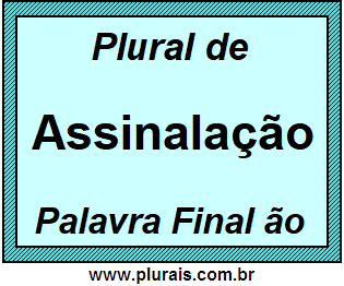 Plural de Assinalação