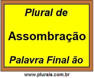 Plural de Assombração