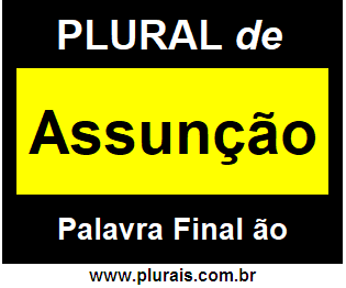 Plural de Assunção