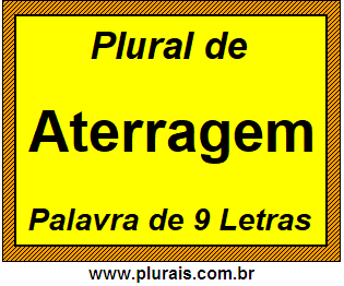 Plural de Aterragem