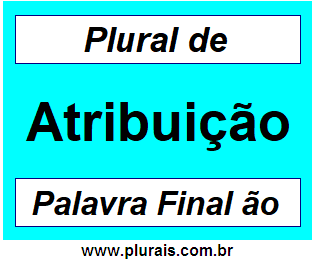 Plural de Atribuição