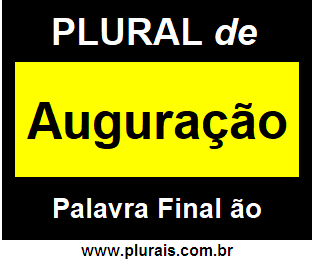 Plural de Auguração