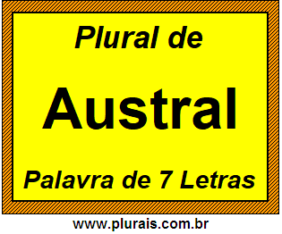 Plural de Austral