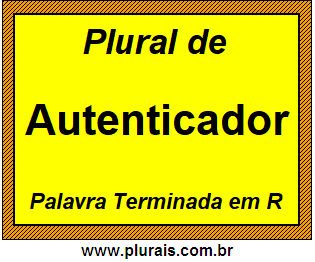 Plural de Autenticador