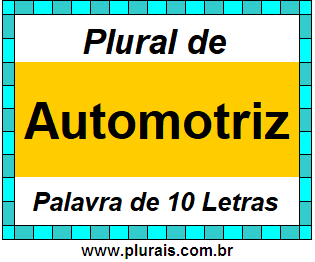 Plural de Automotriz