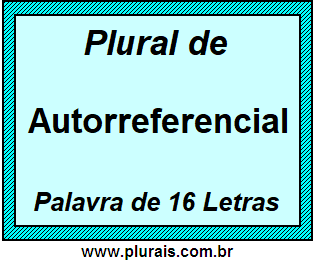 Plural de Autorreferencial