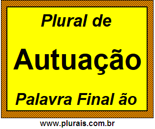 Plural de Autuação