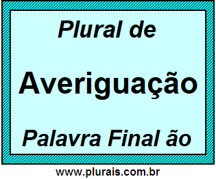 Plural de Averiguação