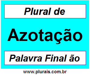 Plural de Azotação