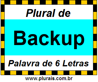 Plural de Backup