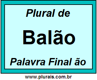 Plural de Balão