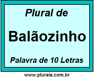 Plural de Balãozinho