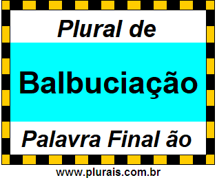 Plural de Balbuciação