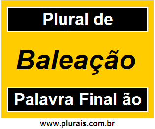 Plural de Baleação