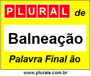 Plural de Balneação