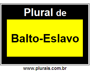 Plural de Balto-Eslavo