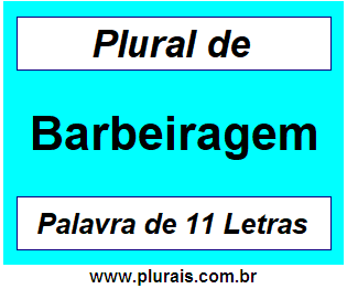 Plural de Barbeiragem