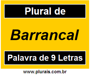 Plural de Barrancal