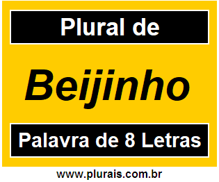 Plural de Beijinho