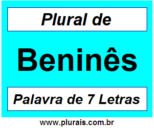 Plural de Beninês