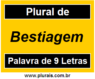 Plural de Bestiagem