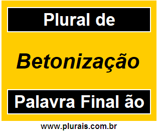 Plural de Betonização