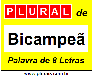 Plural de Bicampeã