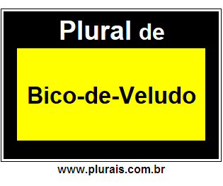 Plural de Bico-de-Veludo