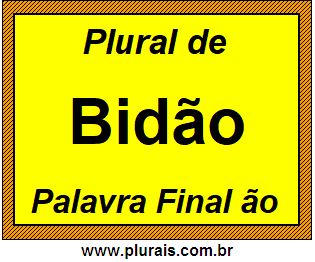 Plural de Bidão