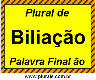 Plural de Biliação