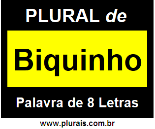 Plural de Biquinho