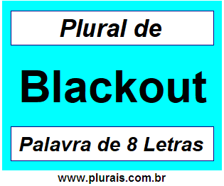 Plural de Blackout