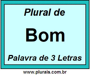 Plural de Bom