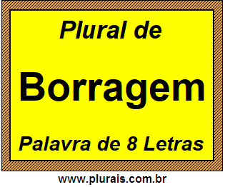 Plural de Borragem