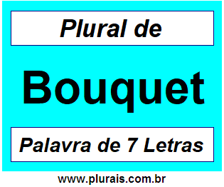 Plural de Bouquet