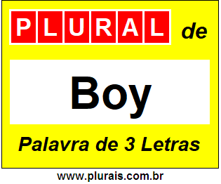Plural de Boy