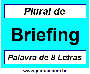 Plural de Briefing