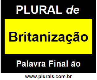 Plural de Britanização