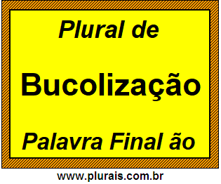 Plural de Bucolização