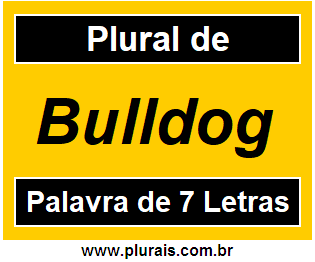 Plural de Bulldog