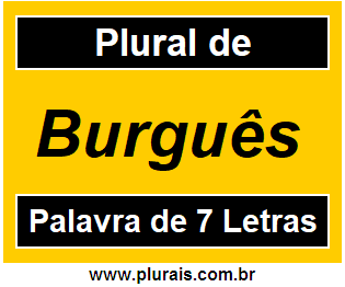 Plural de Burguês