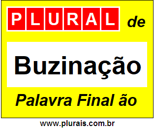 Plural de Buzinação