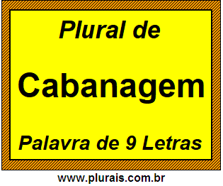 Plural de Cabanagem