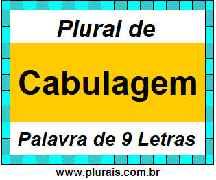 Plural de Cabulagem