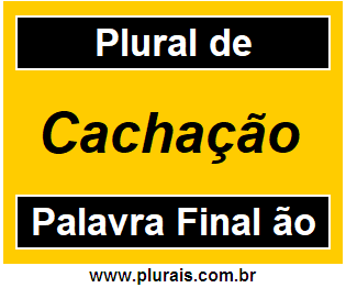 Plural de Cachação