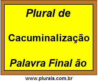 Plural de Cacuminalização